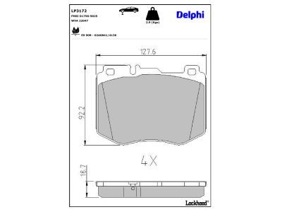 DELPHI LP3172 Brake Pad Set, disc brake