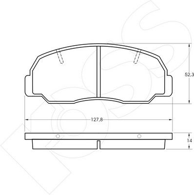 1-GNC R-297 - Brake Pad Set, disc brake