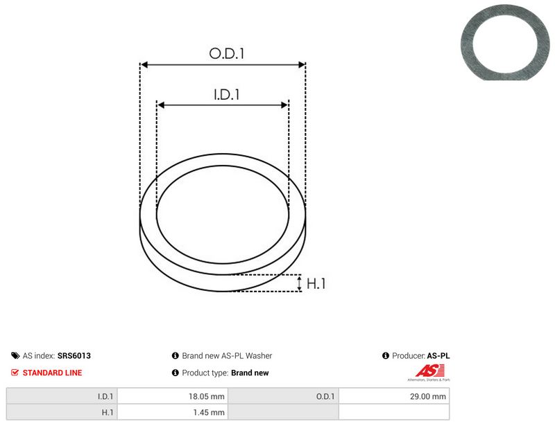 AS-PL SRS6013 Repair Set, alternator