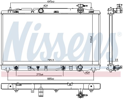 NISSENS 646938 Radiator, engine cooling