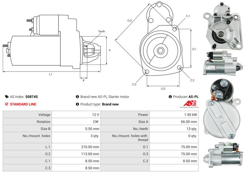 AS-PL S0874S Starter