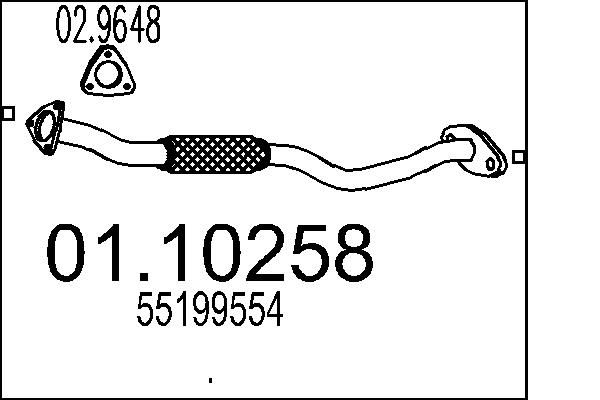 MTS kipufogócső 01.10258