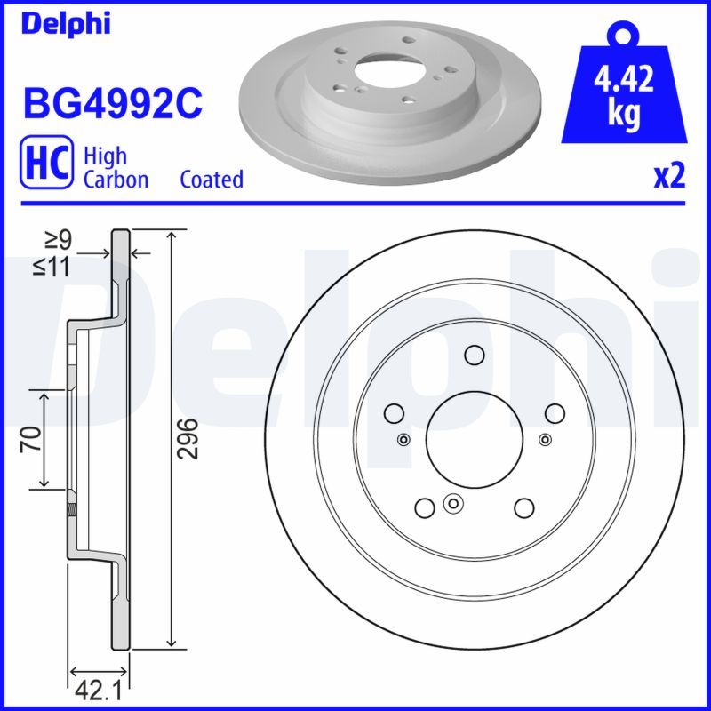 Delphi Brake Disc BG4992C