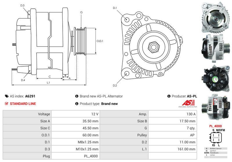 AS-PL A6291 Alternator