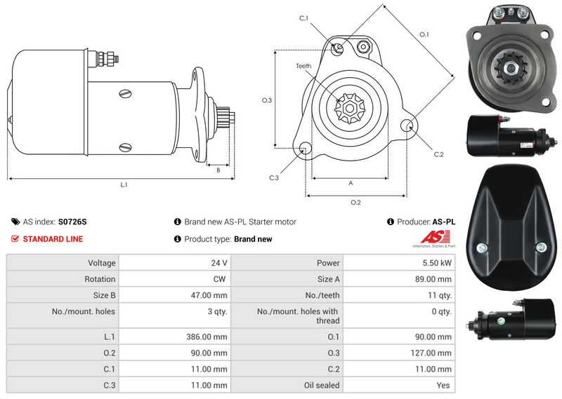 AS-PL S0726S Starter