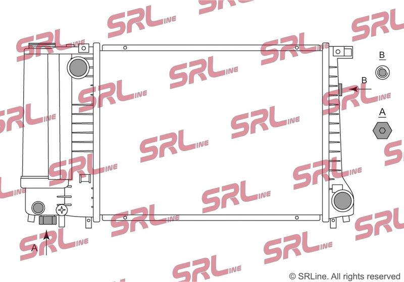 SRLine 200708-1 Radiator, engine cooling