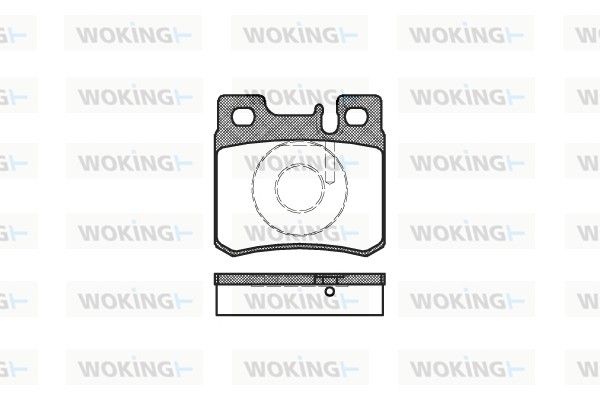 Комплект гальмівних накладок, дискове гальмо, Woking P3823.20