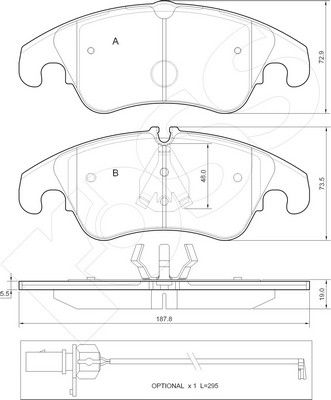 1-GNC R-1515 - Brake Pad Set, disc brake