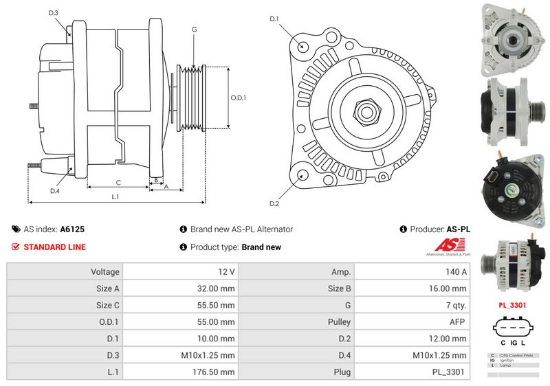 Generaator, AS-PL A6125