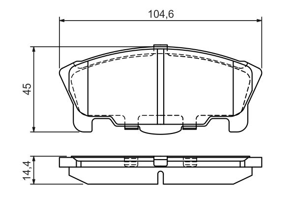 BOSCH 0 986 424 737 Brake Pad Set, disc brake