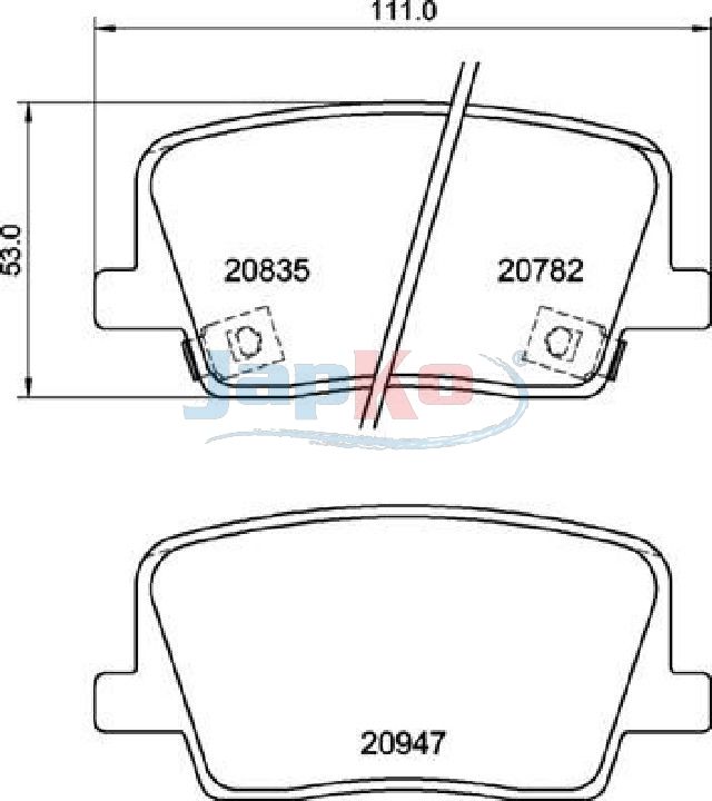 JAPKO 51S03 Brake Pad Set, disc brake