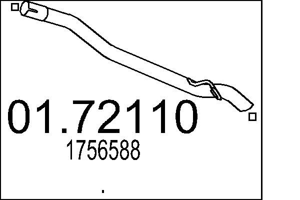 MTS kipufogócső 01.72110