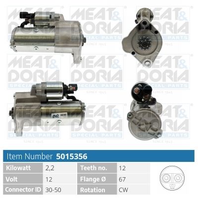 MEAT & DORIA Startmotor / Starter 5015356