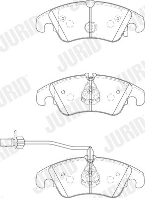 JURID 573247JC Brake Pad Set, disc brake