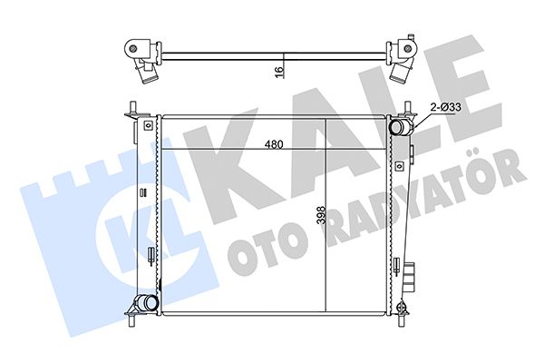 Радіатор, система охолодження двигуна, Kale Oto Radyatör 346135