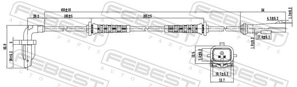 FEBEST 24606-003 Sensor, wheel speed