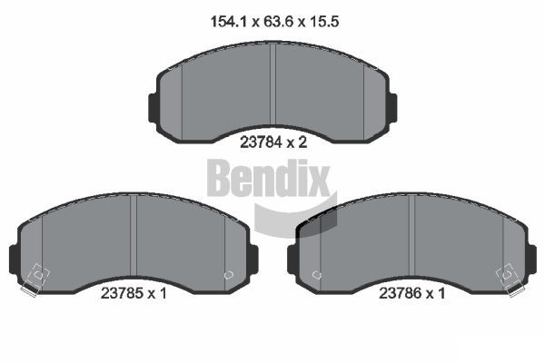 BENDIX Braking fékbetétkészlet, tárcsafék BPD2046