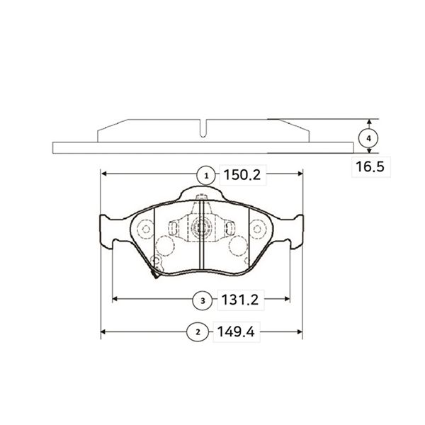 Комплект гальмівних накладок, дискове гальмо, Ctr GK1178