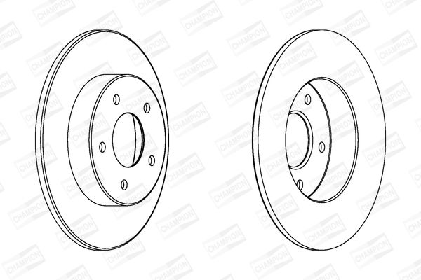 CHAMPION NISSAN тормозной диск задний Almera 00-05, Primera P12 01-