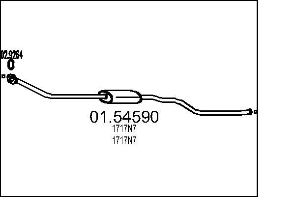 Проміжний глушник, Mts 01.54590