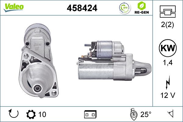 VALEO Startmotor / Starter 458424