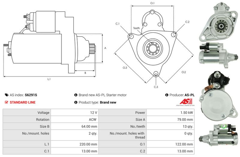 AS-PL S6291S Starter