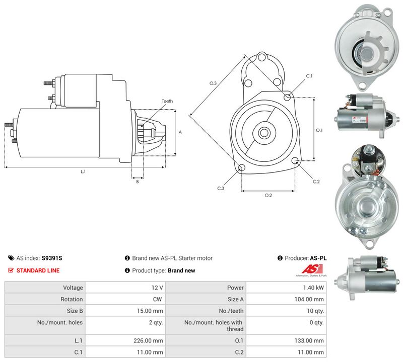 AS-PL S9391S Starter