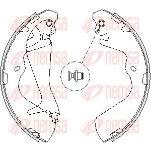 Комплект гальмівних колодок, Remsa 4215.00