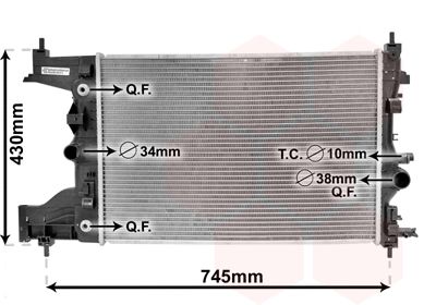 Радіатор, система охолодження двигуна, Van Wezel 37002486