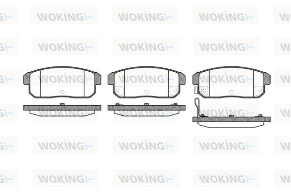 Комплект гальмівних накладок, дискове гальмо, Woking P9833.11