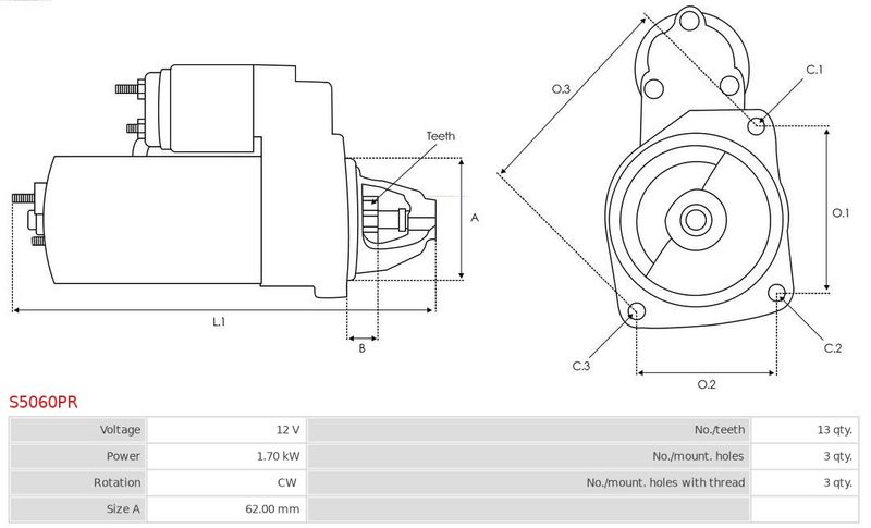 AS-PL S5060PR Starter