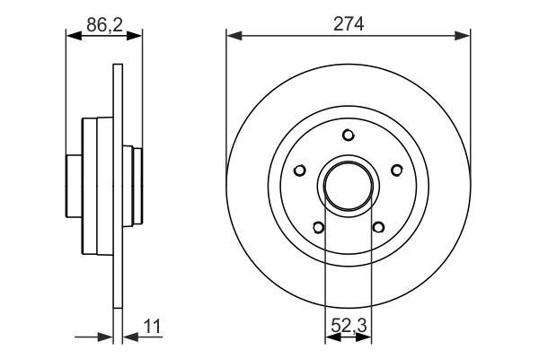 Bosch Brake Disc 0 986 479 682 (0986479682)