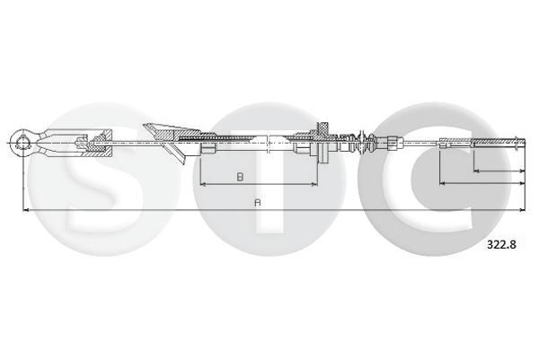 Cable de accionamiento, accionamiento del embrague