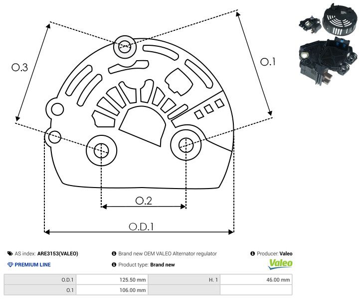 AS-PL ARE3153(VALEO) Protective Cap, alternator