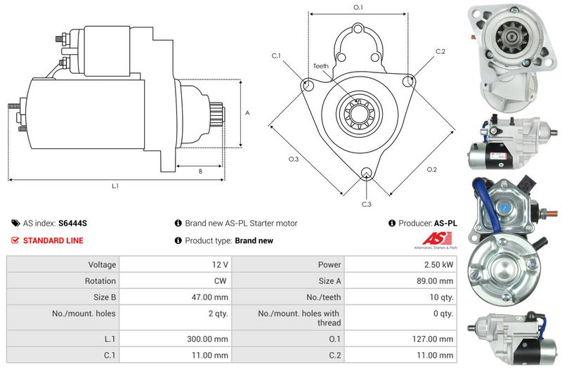 AS-PL S6444S Starteris