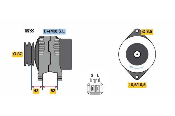 Bosch Alternator 0 986 080 860