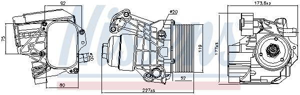 NISSENS 91312 Oil Cooler, engine oil