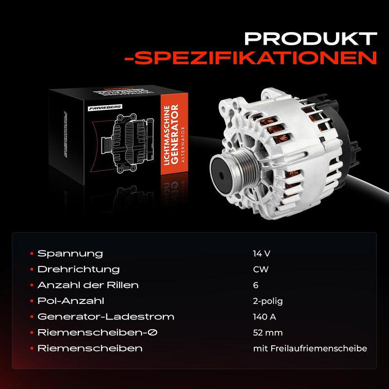 Frankberg 5481FB0001753 Alternator