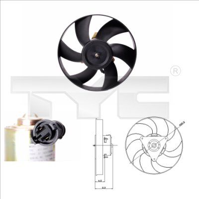 TYC ventilátor, motorhűtés 831-0005