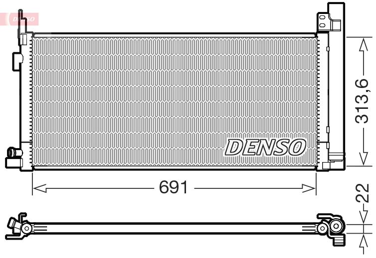 DENSO kondenzátor, klíma DCN50124
