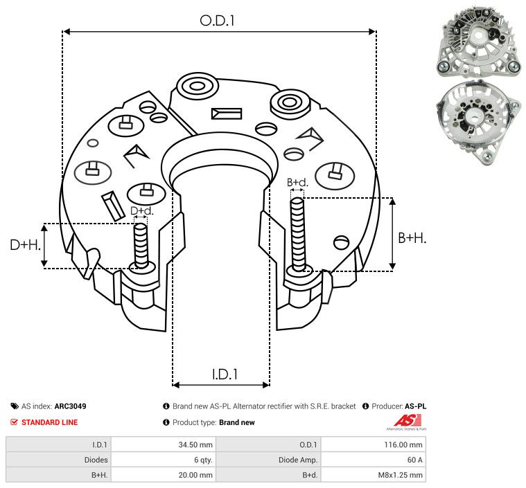 Kaitsekate, generaator, AS-PL ARC3049