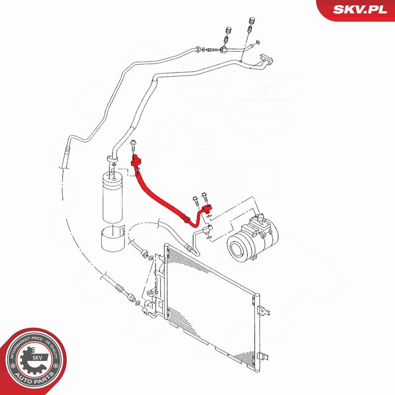 ESEN SKV 43SKV516 High-pressure Line, air conditioning