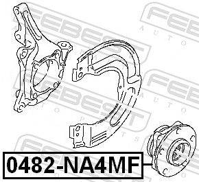 FEBEST 0482-NA4MF Wheel Hub