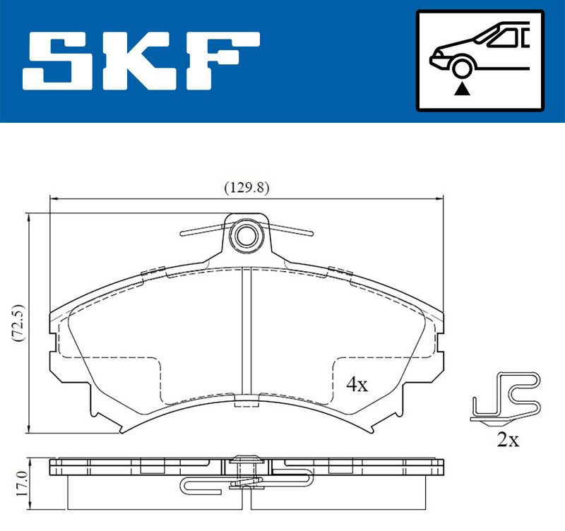 SKF VKBP 80193 A Brake Pad Set, disc brake