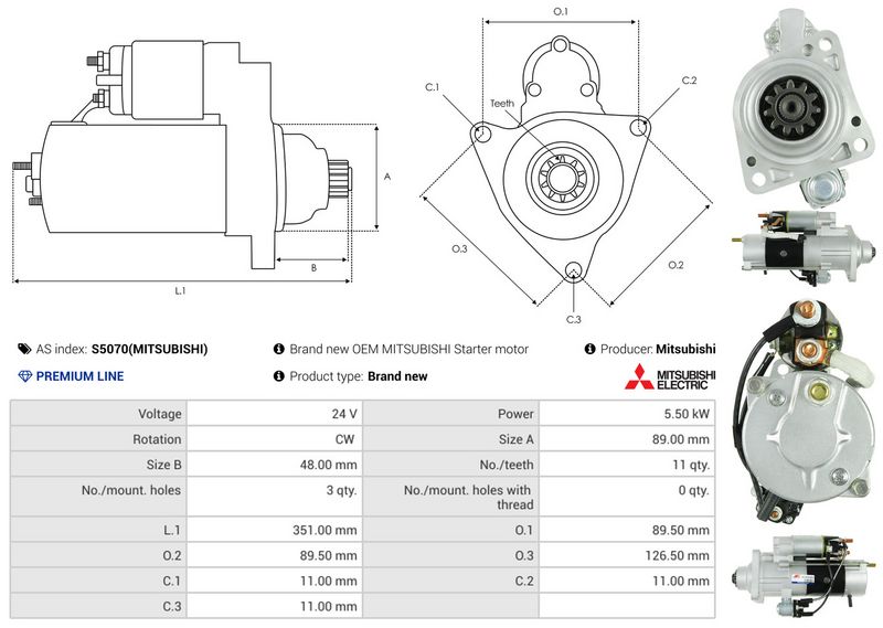 AS-PL S5070(MITSUBISHI) Starter