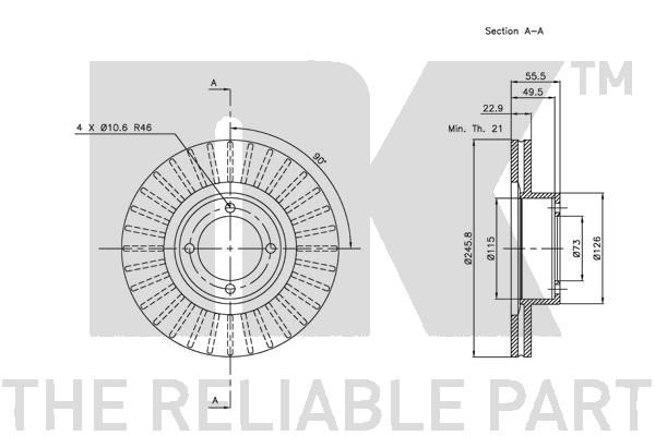 NK 203614 Brake Disc