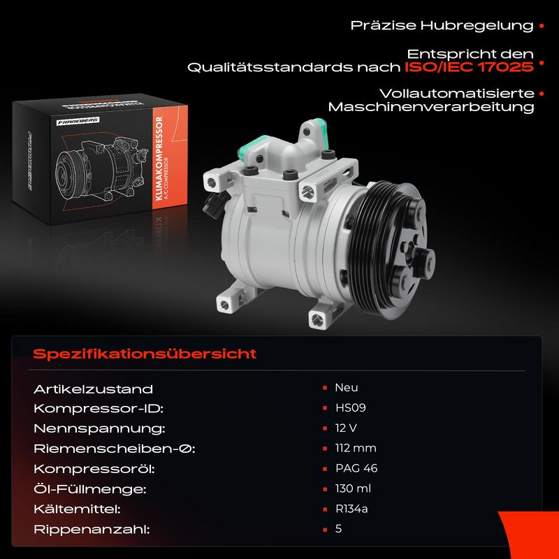 Frankberg 5481FB0051132 Compressor, air conditioning