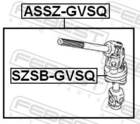 Втулка, вал сошки рульового керування, Febest SZSB-GVSQ