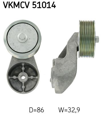 Vratná/vodicí kladka, klínový žebrový řemen VKMCV 51014