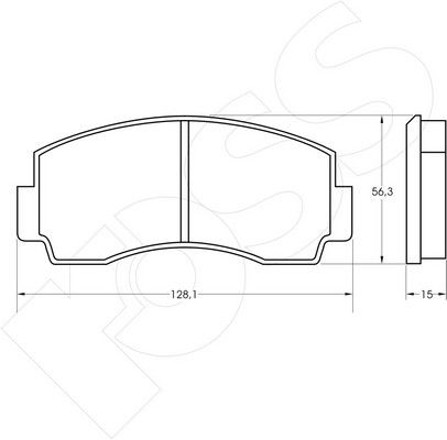 1-GNC R-168 - Brake Pad Set, disc brake